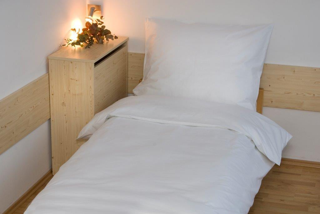 Prodloužené povlečení bavlna UNI 140x220, 70x90 cm Bílá, hotelový uzávěr