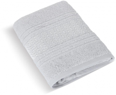 Froté ručník Mozaika 50x100 cm 550g světle šedá